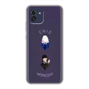 Чехлы Венсдей на Samsung Galaxy A03 (A035) Уэнсдей (AlphaPrint) (Уэнздей и подруга)