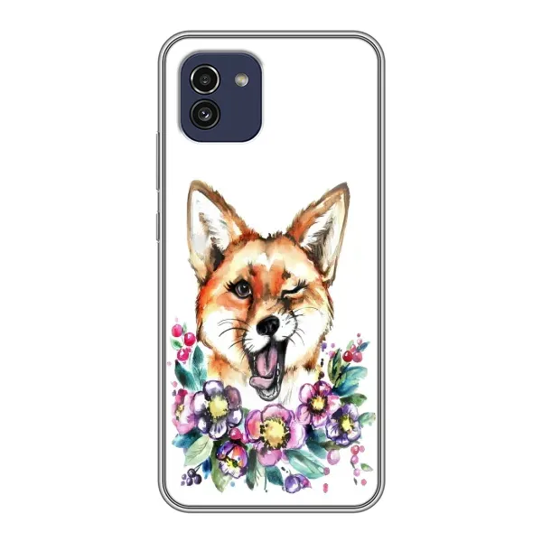 Чехол с принтом «Веселая лисичка» для Samsung Galaxy A03 (A035) Чехол с принтом «Веселая лисичка» для Samsung Galaxy A03 (A035)