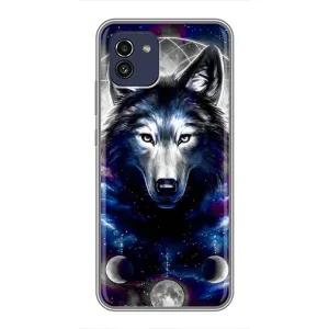Защитные чехлы для Самсунг А03 (AlphaPrint) (ХИТ продаж) ВОЛК (Волк)