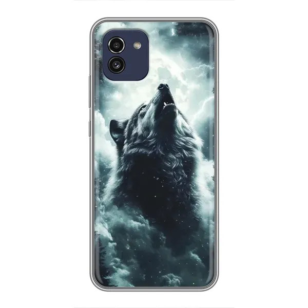 Чехол с принтом «Волк в облаках» для Samsung Galaxy A03 (A035) Чехол с принтом «Волк в облаках» для Samsung Galaxy A03 (A035)