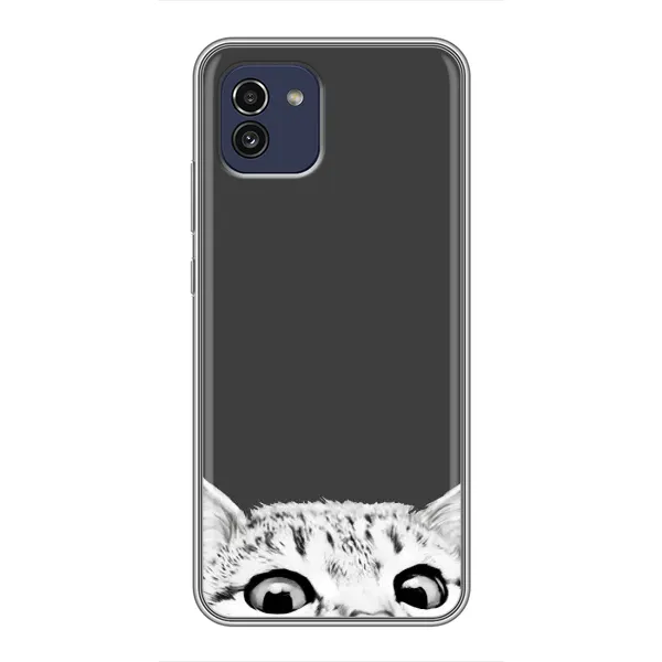 Чехол с принтом «Выглядывает кот» для Samsung Galaxy A03 (A035) Чехол с принтом «Выглядывает кот» для Samsung Galaxy A03 (A035)
