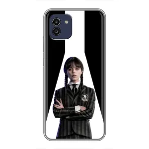 Чехлы Венсдей на Samsung Galaxy A03 (A035) Уэнсдей (AlphaPrint) (W-Wednesday)