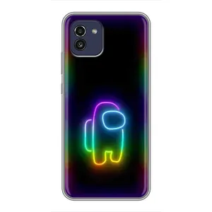 Чехол Амонг Ас для Samsung Galaxy A03 (A035) (AlphaPrint) (Яркий скин)