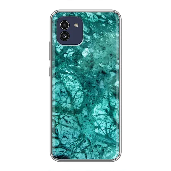 Чохол з принтом «Зелений мрамор» для Samsung Galaxy A03 (A035)