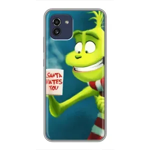 Рождественские Чехлы для Samsung Galaxy A03 (A035) (VPrint) (Зеленый Гринч)
