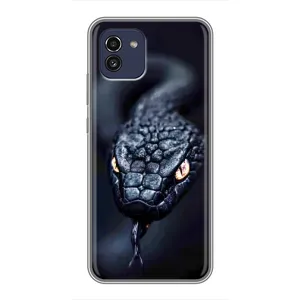 Чехол с принтом «Черная змея» для Samsung Galaxy A03 (A035)