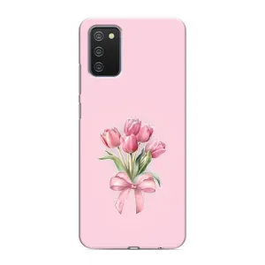 Чохол з розовим принтом для Samsung Galaxy A03s (Букет квітів)