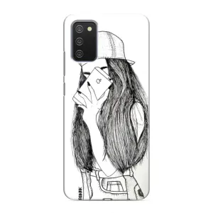 Чехол с печатью для Samsung Galaxy A03s - (Мода) (AlphaPrint) (Фото девочки)