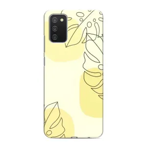 Силиконовый чехол с принтом в цветах на Samsung Galaxy A03s