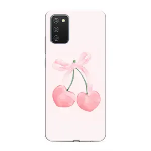 Чохол з розовим принтом для Samsung Galaxy A03s (Рожеві вишні)