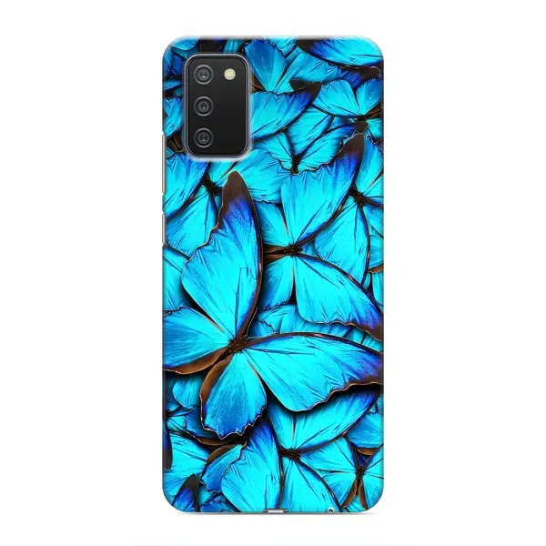 Чохол з принтом «Сині метелики» для Samsung Galaxy A03s