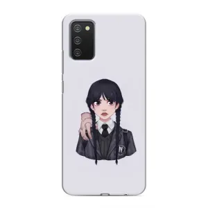 Чехлы Венсдей на Samsung Galaxy A03s Уэнсдей (AlphaPrint) (Уэнздей и Вещь)