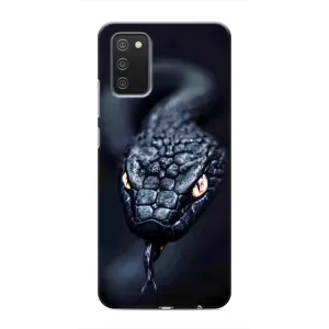 Чехол с картинкой «Хищники» для Samsung Galaxy A03s (Черная змея)