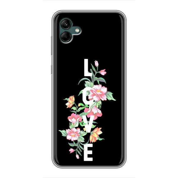 Чехол с принтом «Цветы LOVE» для Samsung Galaxy A04