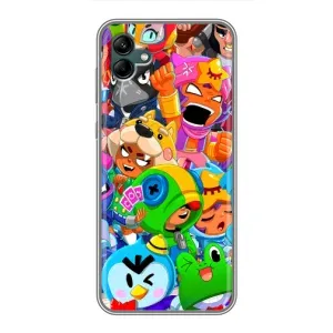 Чехлы Brawl Stars для Samsung Galaxy A04 (AlphaPrint) (Герої Бравл Старс)