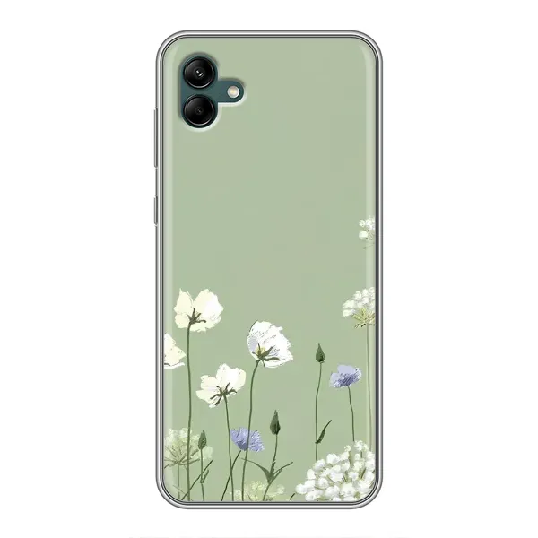 Чехол с принтом «Цветы на зеленом» для Samsung Galaxy A04