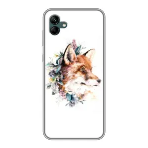 Чохли з картинкою Лисичка для Samsung Galaxy A04 (VPrint) (Лиса в квітах)