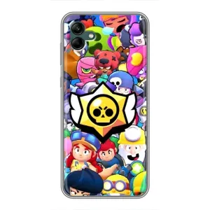Чехол для Samsung Galaxy A04 Бравл Старс (VPrint) (Лого Brawl Stars)