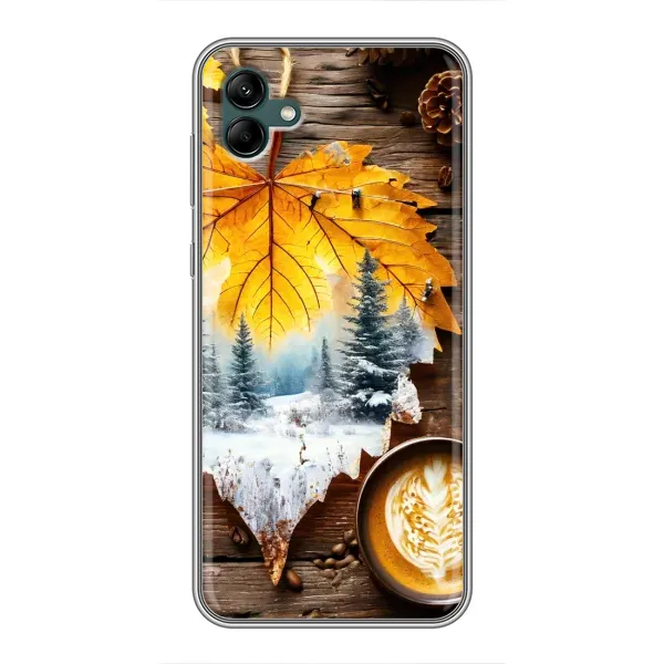 Чехол с принтом «Осенне-зимний кофе» для Samsung Galaxy A04