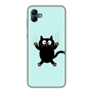 Чохол з принтом для Samsung Galaxy A04 (AlphaPrint) Модні коти (Падаючий кіт)