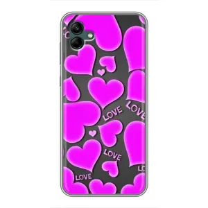 Чехлы для любимой на Самсунг Галаксі А04 (VPrint) (Pink hearts)