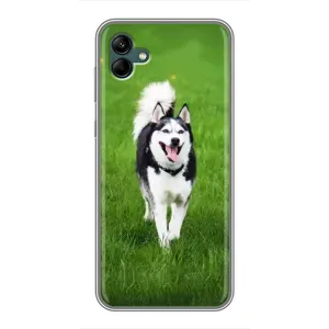 Чохол з Хаскі Samsung Galaxy A04 - (AlphaPrint) (Радісний Хаскі)