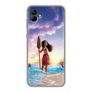 Чохол з мультфільмом Ваяна Samsung Galaxy A04 (Моана з веслом)
