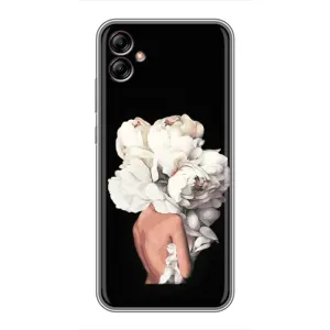 Чехлы (ART) Цветы на Samsung Galaxy A04e (A042) (VPrint) (Білі квіти)