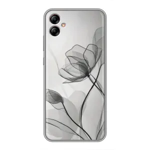 Чохол з квітковим принтом на Samsung Galaxy A04e (A042) (Чорні квіти)