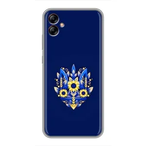 Чохли для Samsung Galaxy A04e (A042) Укр. Символіка (AlphaPrint) (Квітковий Герб)