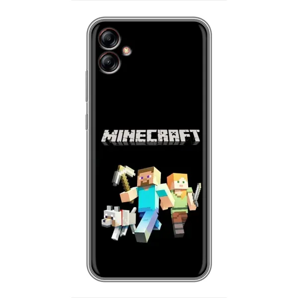 Чехол с принтом «герои Minecraft» для Samsung Galaxy A04e (A042)