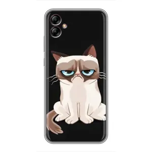 Чохол з принтом для Samsung Galaxy A04e (A042) (AlphaPrint) Модні коти (Сумний кіт)