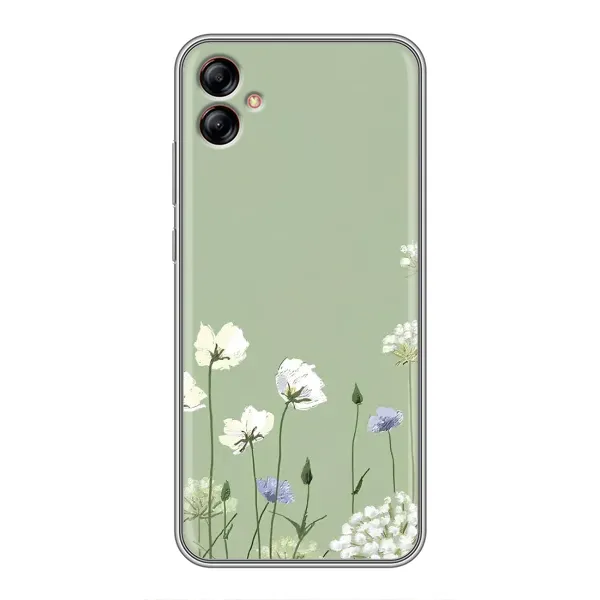 Чехол с принтом «Цветы на зеленом» для Samsung Galaxy A04e (A042)