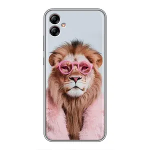 Чохол з принтом стильні тварини для Samsung Galaxy A04e (A042) (Лев в окулярах)