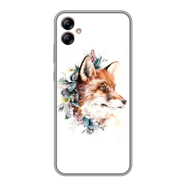 Чехол с принтом «Лисичка в цветочках» для Samsung Galaxy A04e (A042)