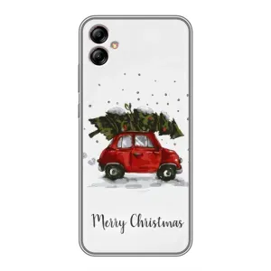 Різдвяні, Святкові Чохли для Samsung Galaxy A04e (A042) (Авто з ялинкою)
