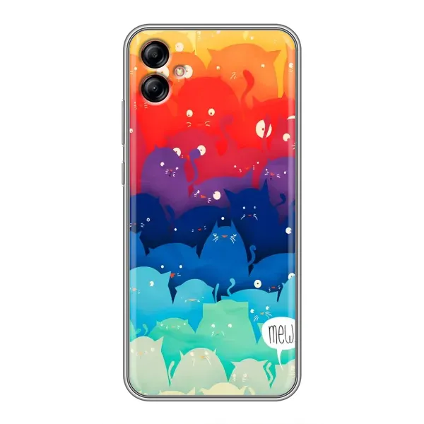 Чохол з принтом «Mew» для Samsung Galaxy A04e (A042)