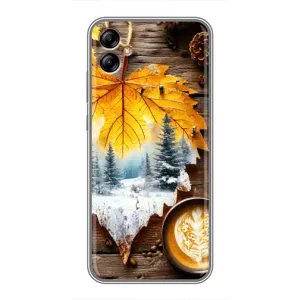 Чохол з унікальним дизайном 'Осінь з кавою' для Samsung Galaxy A04e (A042) (Осінньо-зимова кава)