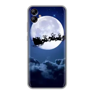 Новорічні Чохли для Samsung Galaxy A04e (A042) (VPrint) (Санта - місяць)
