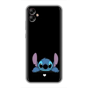 Чехол с принтом Стич на Samsung Galaxy A04e (A042) (Стич на черном)