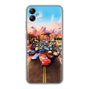 Силиконовый чехол Маквин для Samsung Galaxy A04e (A042) (Тачки на трассе)