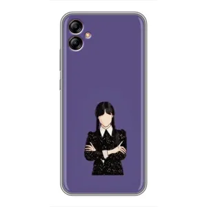 Чохли Венсдей на Samsung Galaxy A04e (A042) Уенсдей (AlphaPrint) (Венздей у чорному)