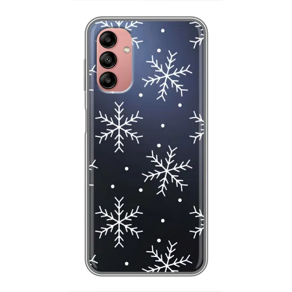 Чехол с принтом «Белые снежинки» для Samsung Galaxy A04s