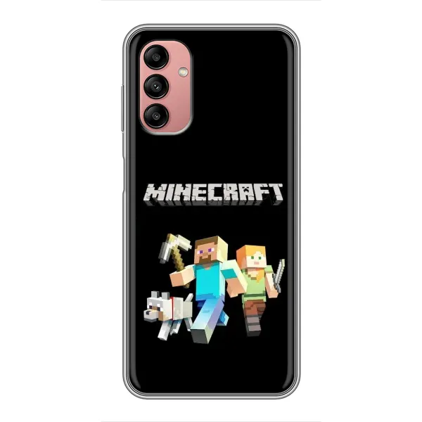 Чохол з принтом «герої Minecraft» для Samsung Galaxy A04s