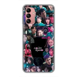 Чохол Гра в кальмара для Samsung Galaxy A04s (Колаж Гра кальмара)