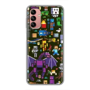 Чохол Майнкрафт на Samsung Galaxy A04s (AlphaPrint) Minecraft (Колаж Майнкрафт)