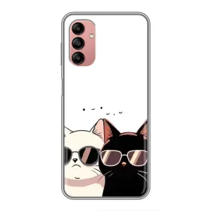 Чехол с рисунком кот на Samsung Galaxy A04s (Коты в очках)