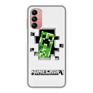 Чохол Майнкрафт на Samsung Galaxy A04s (AlphaPrint) Minecraft (кріпер Майнкрафт)