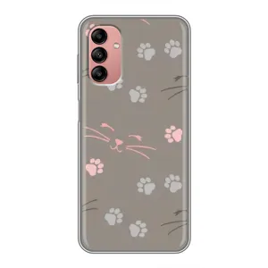 Чехол с рисунком кот на Samsung Galaxy A04s (Лапы и усы)