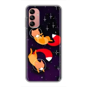 Чехлы с картинкой Лисички для Samsung Galaxy A04s (VPrint) (Лисички космонавты)